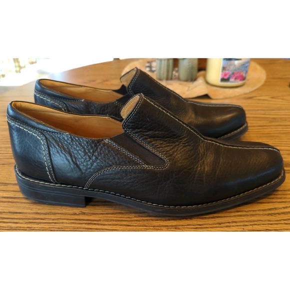 Sandro Moscoloni Loafers Leather Slip-on‎ Mens 11D Comfort Square Toe Black main image 5